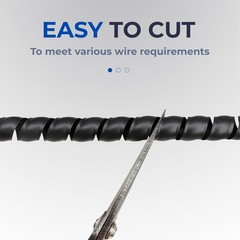 Hydraulic Hose Spiral Wrap 3/4 Wire Protector Cover Guard Cable Organizer 10FT