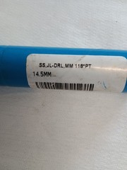 Carbide tipped Drill Bit 14.5 mm Rock River Tools USA 118d Point straight shaft