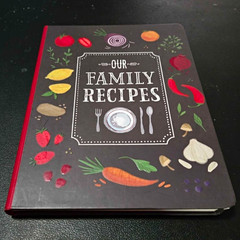 Our Family Recipes Illustrated Blank Recipe Journal Hardcover w/ Index