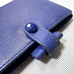 Filofax Leather Notebook 5 Hole Blue Piccadilly M5 Size Cover Used From Japan