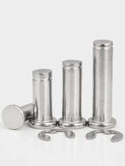 304 Stainless Steel Flat Head Grooved Pin With Retaining Ring M3 M4 M5 M6 M8-M12