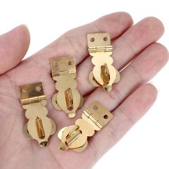 10 Pcs Mini Padlock Hasp Decorative Hasps Gold Metal Latch with Screws for…