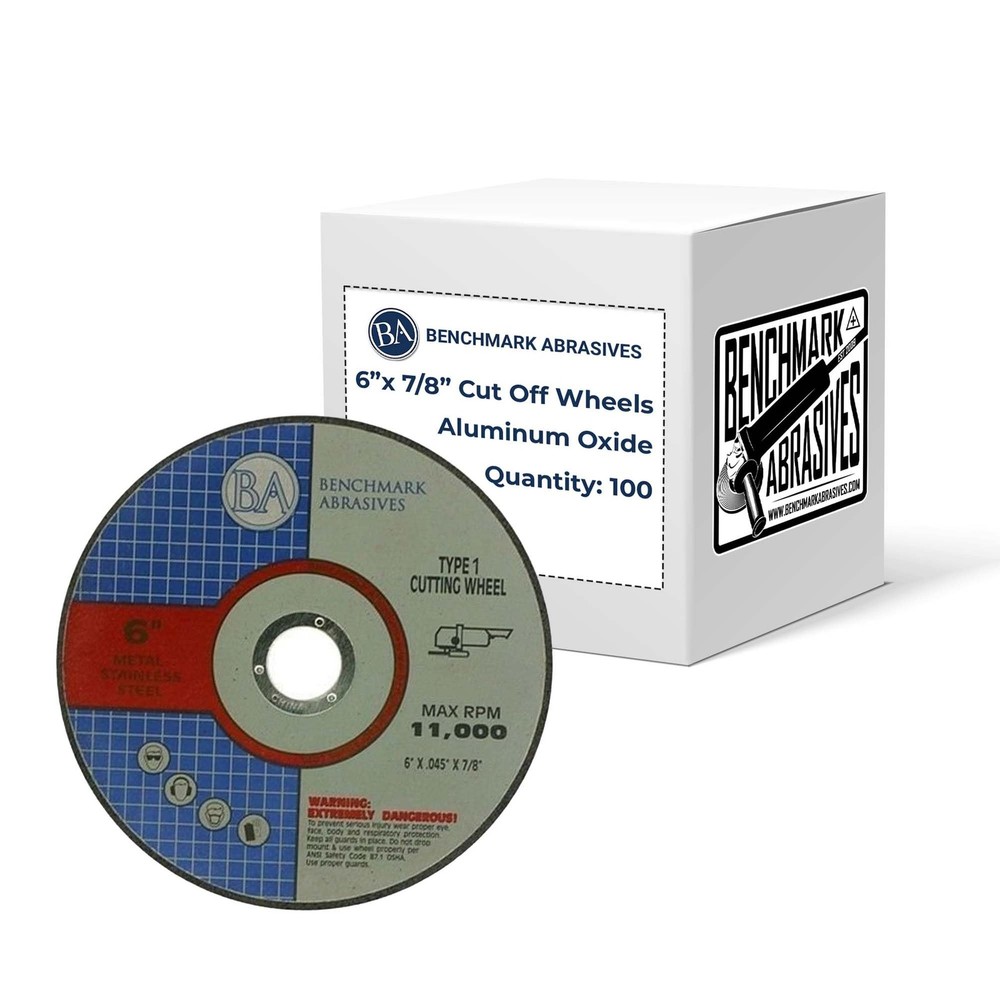 Benchmark Abrasives 6 Inch Cut Off Wheels – Aluminum Oxide Self Sharpening for