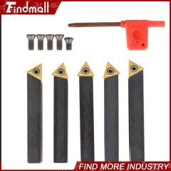 Findmall 5Pcs 1/2″ Indexable Carbide Insert Turning Tooling Bit Holder For Lathe