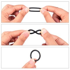 O-Ring Cord Thickness 1.2mm x OD 5mm – 50mm Sealing Rubber Ring Black NBR 70