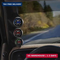 Universal 52mm Water Temperature Gauge with Alarm and 1/8 Npt Sensor Car Digi…
