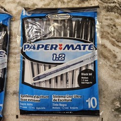20 Paper Mate 1.2 mm Ballpoint Pens Black Ink Medium, 2006 Ultra Smooth