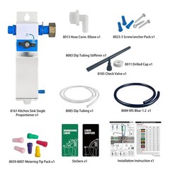 Kitchen Sink Single Proportioner, Detergent Sanitizer Dispenser with E-Gap 8162E