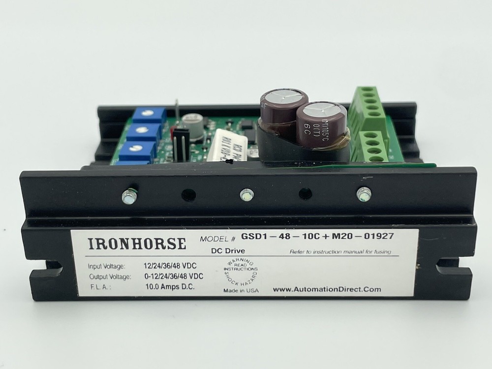 Automation Direct IronHorse GSD1-48-10C Open Frame DC Motor Drive 12-48VDC 10A