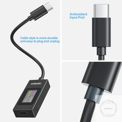 USB C Tester Power Meter 4-30V 0-6.5A Digital Multimeter, Type C Voltage Current