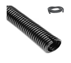 3/4″ Wire Loom, Black 125°C Nylon Split Sleeving, 10 ft Length