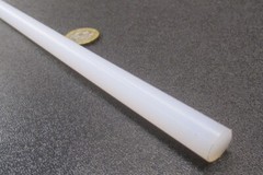 PVDF Round Rod, White (.500″) 1/2″ Diameter x 4 Foot Length