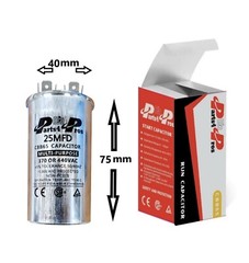 25 uF MFD 370/440 V AC High Quality Oil Motor Run Capacitor 40x75mm CBB65