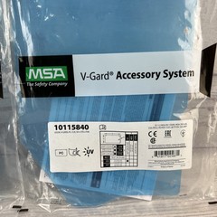 New Lot of 2 MSA V-Gard Contoured Clear Safety Visor Face Shields For Hard Hats