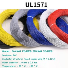 PVC Insulated Electronic Cable Wire 32/30/28/26 AWG Flexible Stranded Wire Cable