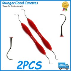 Dental Sickle Scaler & Younger Curettes – Silicone Handle, Tartar Remover Tool