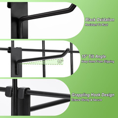 100 Pcs Gridwall Hooks, 4 Inch Grid Wall Hook Display for Gridwall Panel, 20