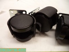 QTY=4: TWIN CASTER WHEEL’S 2 LOCKING 2-1/4″H X 1-1/2″OD PLATE 1-1/2″ W X 1-1/2″L