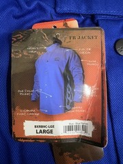 Black Stallion BSX 9oz Royal Blue FR Cotton Welding Jacket (Large) (BXRB9C)