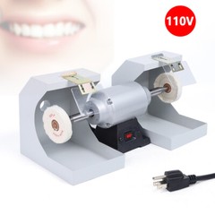 Dental Polisher Polishing Machine 110V Dual-Lathe Bench Buffing Jewelry Grinder