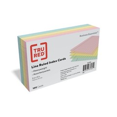 Extreme Index Cards, 3 X 5 Inches, Assorted Colors, 100 per Pack (04736)