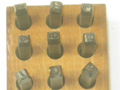 Young Bros Stamp Works 1/8 inch Steel Set 9 Figure Number Character MADE IN USA