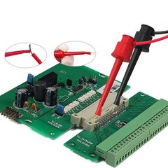 Cleqee Silicone Multimeter Test Leads Dual SMD IC Test Hook Clips Probes for Ele