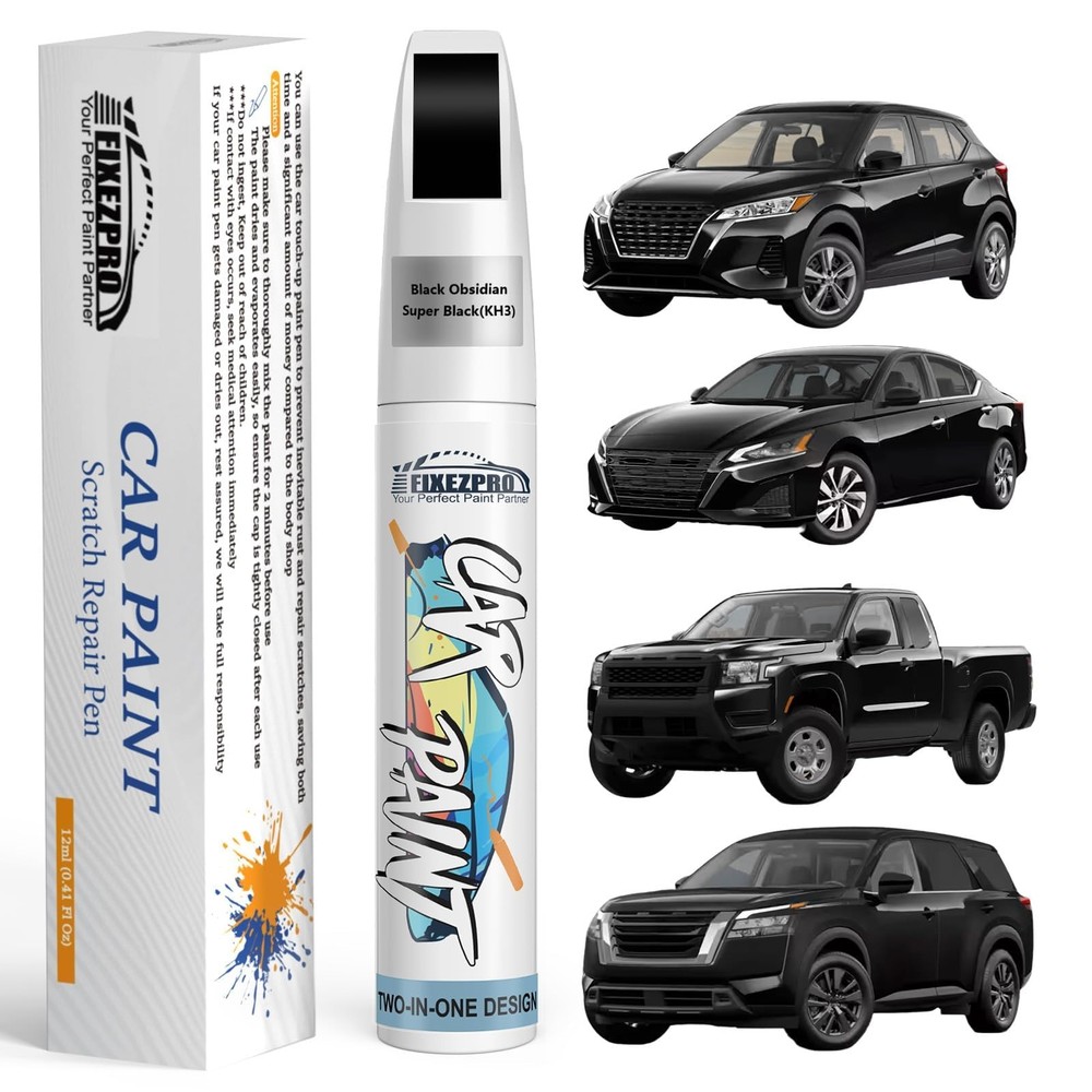 Touch Up Paint for Nissan Black Obsidian Scratch Repair Pen Kit for Chips