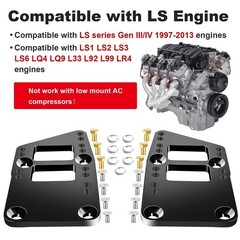 for LS Swap Motor Mounts Adapter Plates for SBC Vehicle to LS Engine LS1 LS2 …