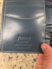 Filofax Holborn Personal Size Blue Deluxe Leather Ring Organizer / Planner