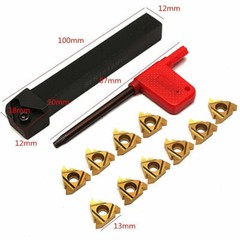 1pc SER1212H16 Lathe Turning Tool Holder+10p 16ER AG60 threading carbide insert