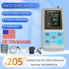 US Seller PM50 24 Hours NIBP Monitor Holter Recorder with SPO2 Function