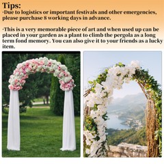 Heavy Duty Bridal Metal Wedding Arch Stunning Garden Arbor Floral Backdrop Stand