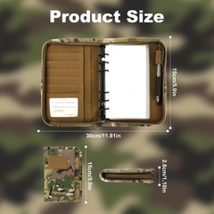 Military Army Ring Binder Zippered Portfolio M, As Shown in the Picture