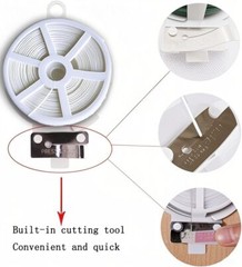 Twist Tie, 328 Feet (100M), White Cable Ties with Cutter, Garden Plant Ties Reus