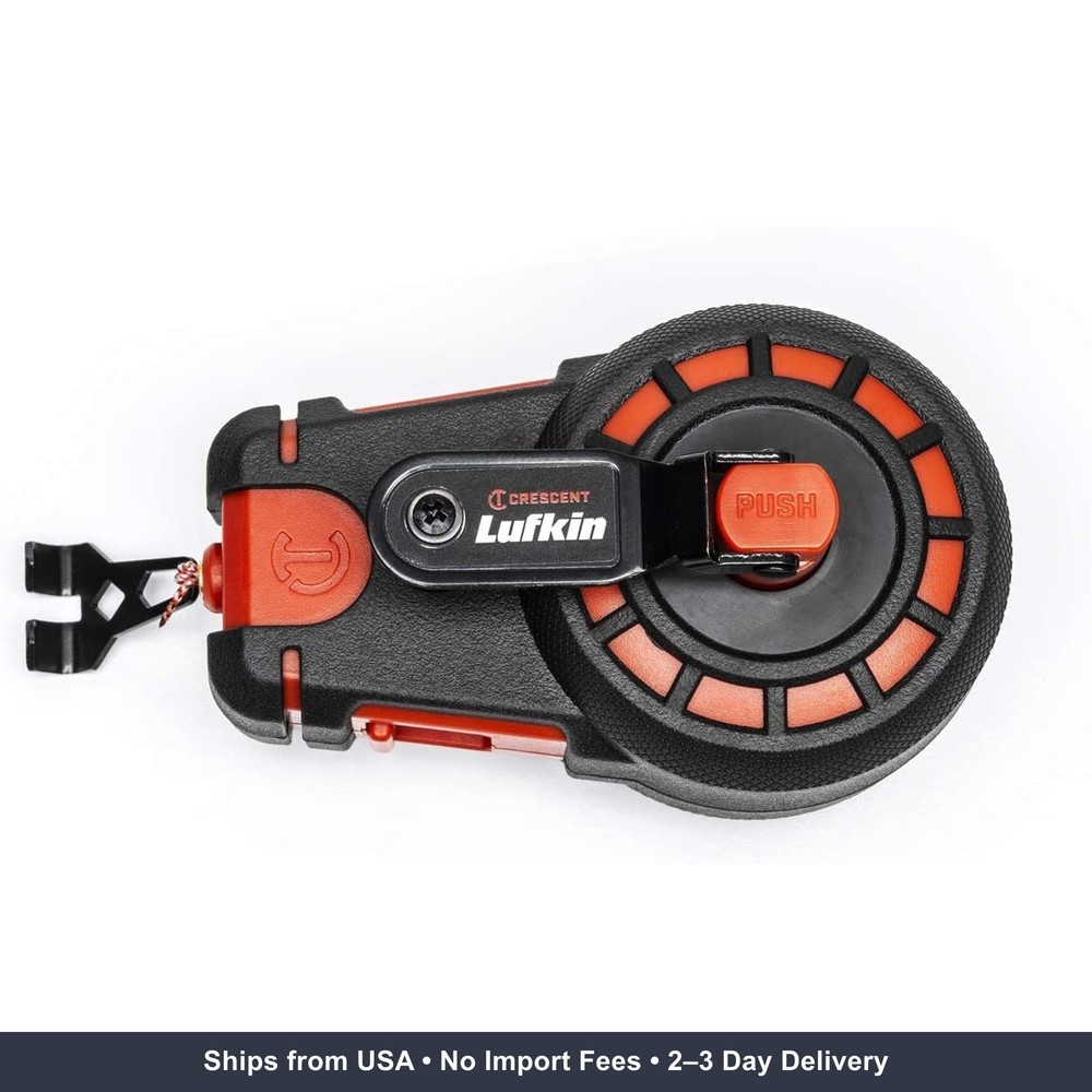 Crescent Lufkin 50′ Compact Chalk Reel with Blue Chalk, CL50
