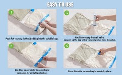 Vacuum Seal Bags for Clothing Travel, 16 Pack Vacuum Storage Bags for Clothes