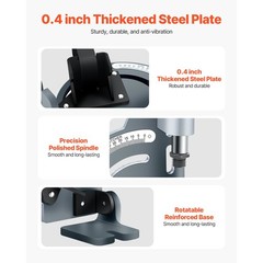 Tubing Notcher for Metal PVC Wood, 0.5-2in Pipes