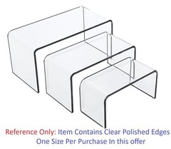 T’z Tagz Any 7-Inch-Deep Clear Acrylic Riser Display Stand New 2 Pack Variation