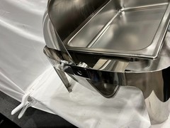 Acopa Supreme 8 Qt. Full Size Gold Accent Roll Top Chafer