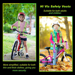 30 Pcs Reflective Vest High Visibility Safety Vests, Adjustable Running Gear Str