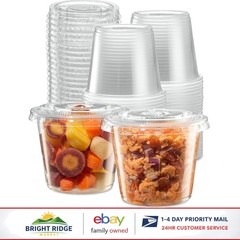 Clear Portion Control Cups for Meal Prep, Souffle, and Craft Use – 100 Count