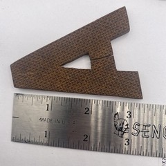 Wood Type MDF Vintage Mix / Approx 35 Pcs Alphabet Numbers 3″ size w/box Vintage