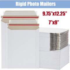 9.75″x12.25″&7”x9” White Rigid Photo Mailers Envelopes Flat Document Self-Seal