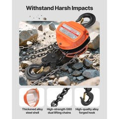 Uimoso Manual Chain Hoist 2 Tons/4400 lbs 10 ft Lift w/Durable G80 Chain
