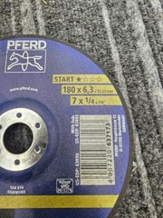 (QTY 5) PFERD 63890 Start Steelox Grinding Wheel 7″ x 1/4 x 7/8″ Arbor Type 27