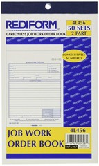 Work Order Book, Two-Part Carbonless, 5.5 x 9.125 Inches, 50 Forms per Book
