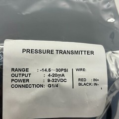 Pressure Transmitter Pressure Transducer 4-20mA G1/4 9-32VDC 14.5-30PSI NEW ⭐