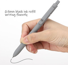 Bolígrafos de gel, punta fina de 0,5 mm, bolígrafos retráctiles de tinta negra d