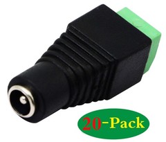 Dc 5.5 X 2.1mm Adapter 2.1 X5.5mm Female Barrel Power Jack To 2 Pin/way Female B